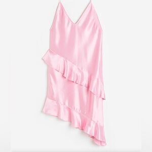 H&M satin Pink Ruffle slip dress NWT SIZE SMALL